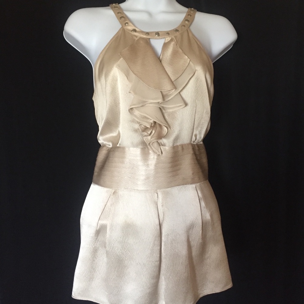 Fitted WHBM Beige Silk Blouse 💥